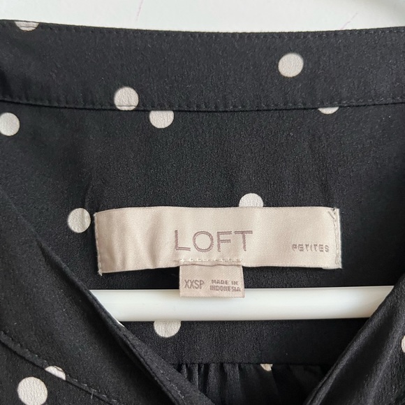 Loft Petite Bell-sleeve Polka Dot Dress - Picture 4 of 4